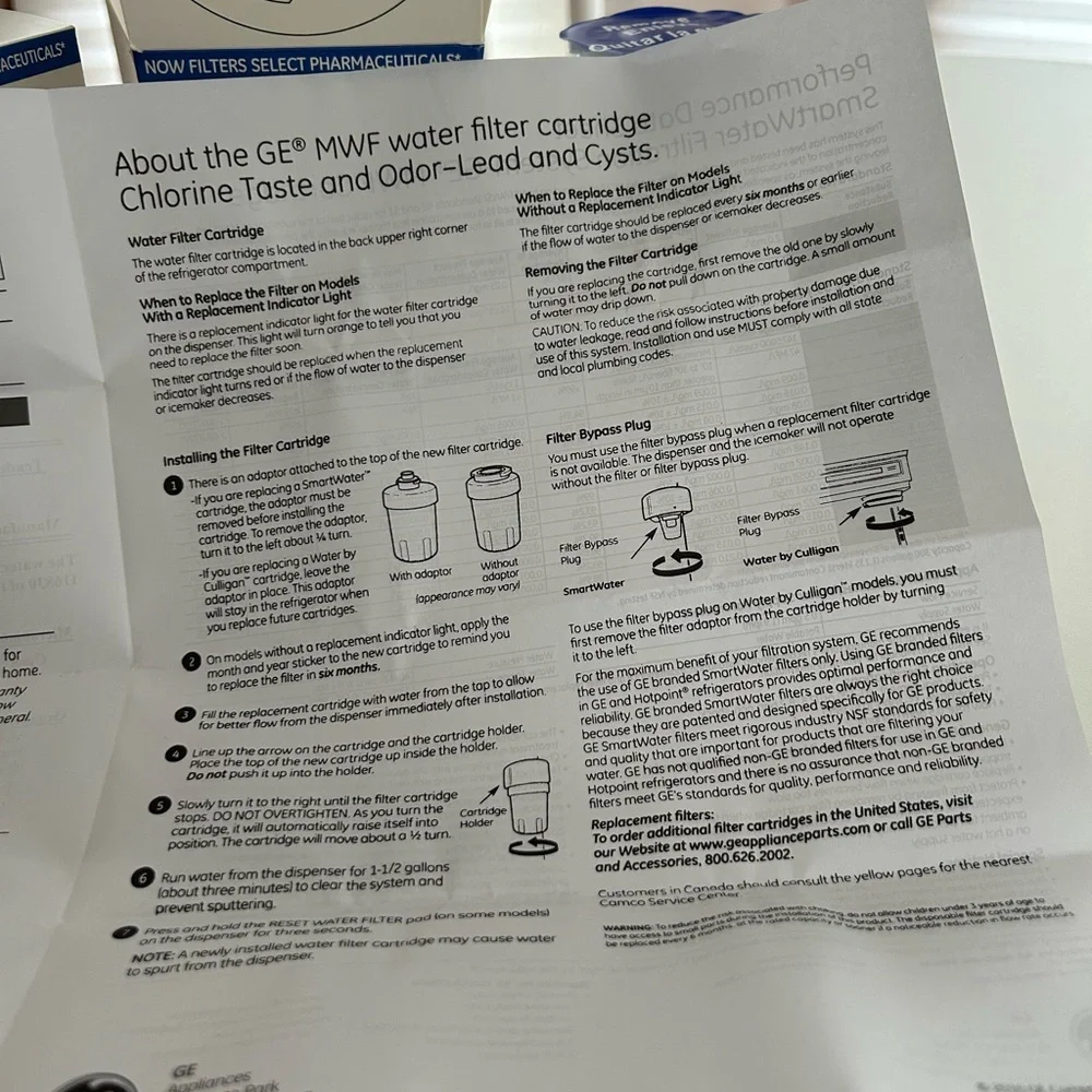 2 GE MWF Refrigerator Water Filters - Picture 4 of 4